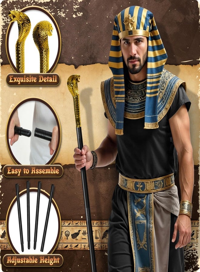 Zadin Pimp Cane, 2026 Egyptian Staff Costume, Jafar Snake Halloween Staff Accessories, Pharaoh Sorcerer Canes for Men - Image 3